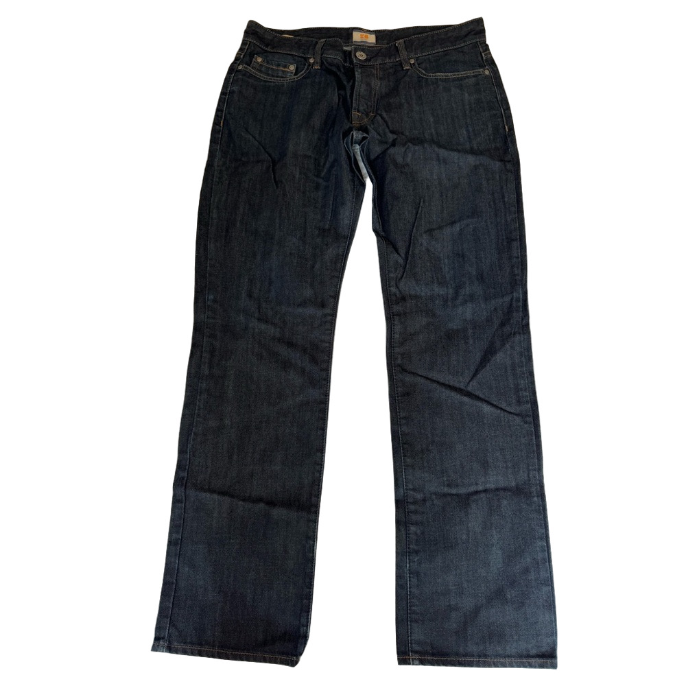 Boss Orange Men Dark Wash Denim Jeans Fly Buttons 36”